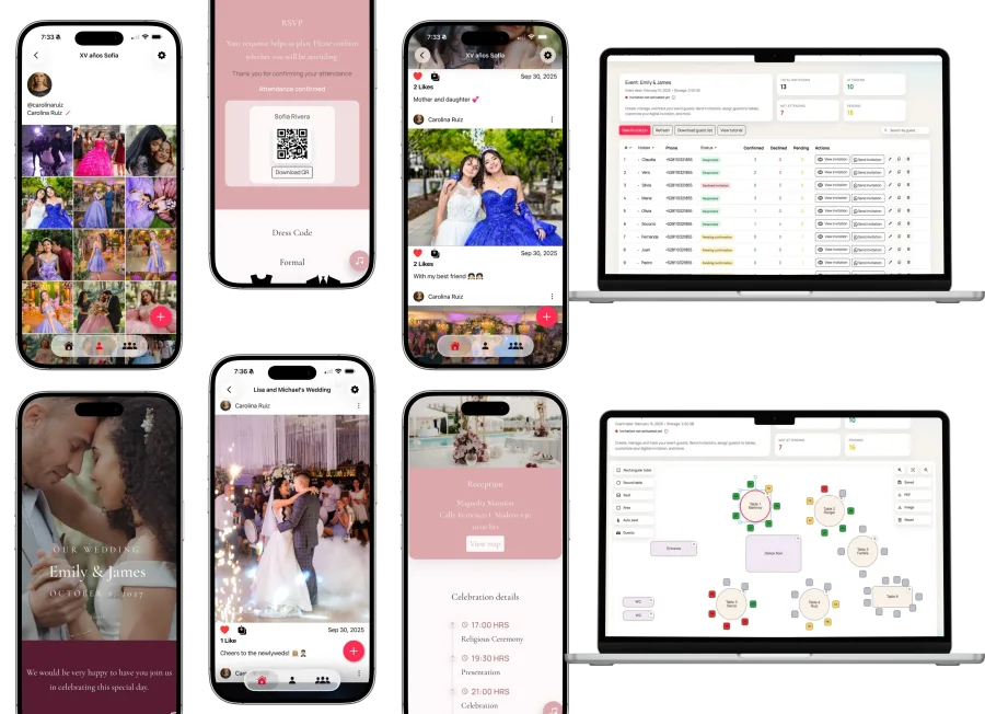 FiestaPic digital invitation, guest management, and event album