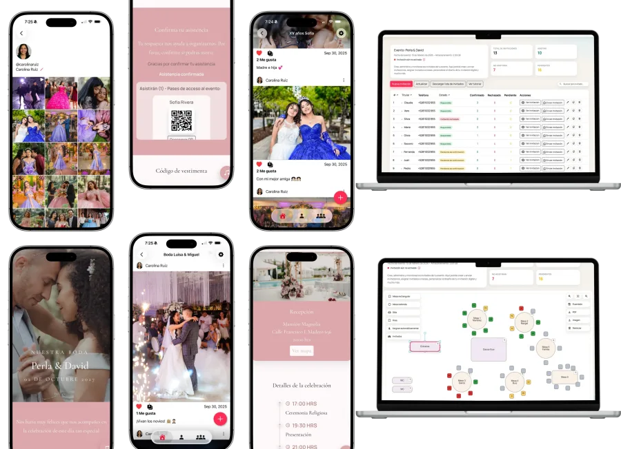 FiestaPic digital invitation, guest management, and event album